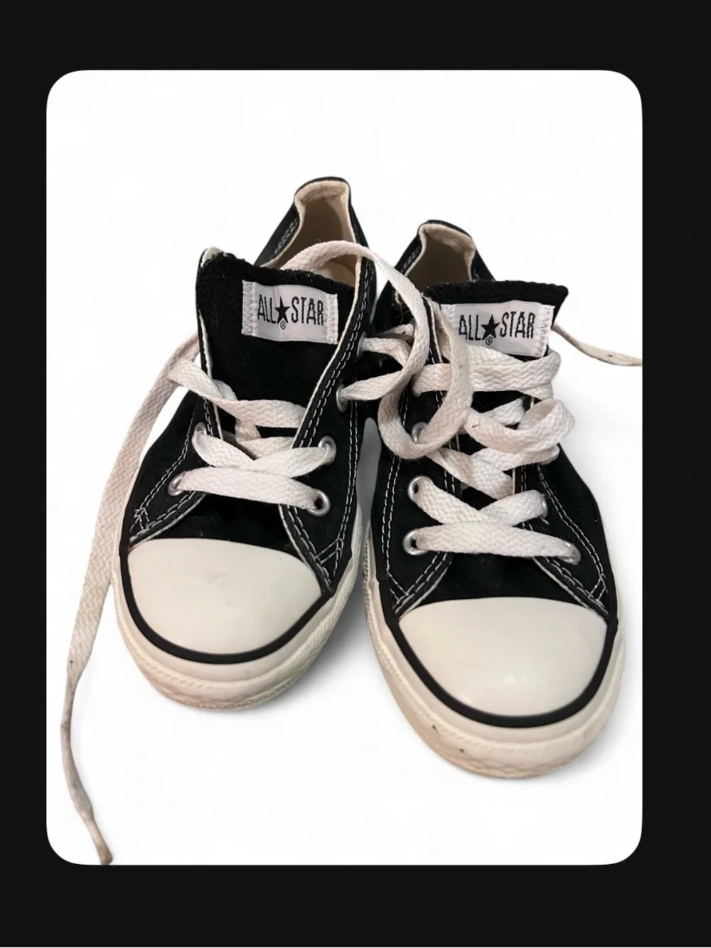 Converse Chuck Taylor All Star Black Low Top Sneakers Kids Size 13